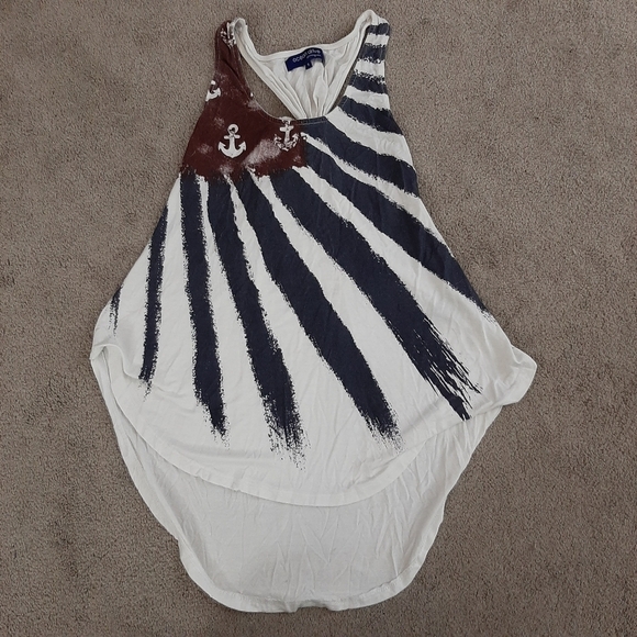 Ocean Drive American Flag Anchor Tank - Picture 2 of 9